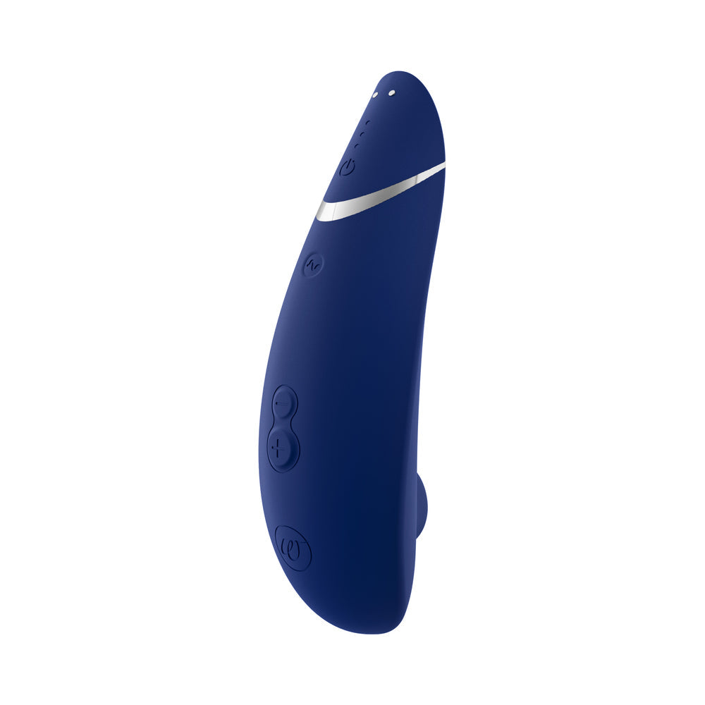 Womanizer Premium 2 Rechargeable Silicone Luxurious Pleasure Air Clitoral Stimulator Blueberry - Fantasies Boutique