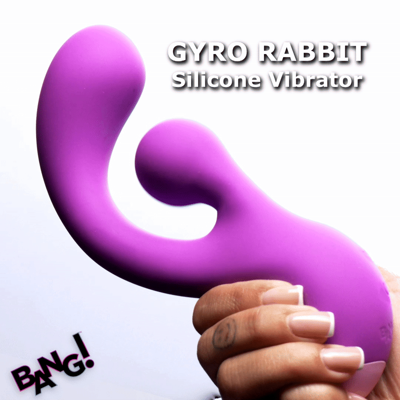 BANG! Gyro Rabbit Silicone Vibrator Purple