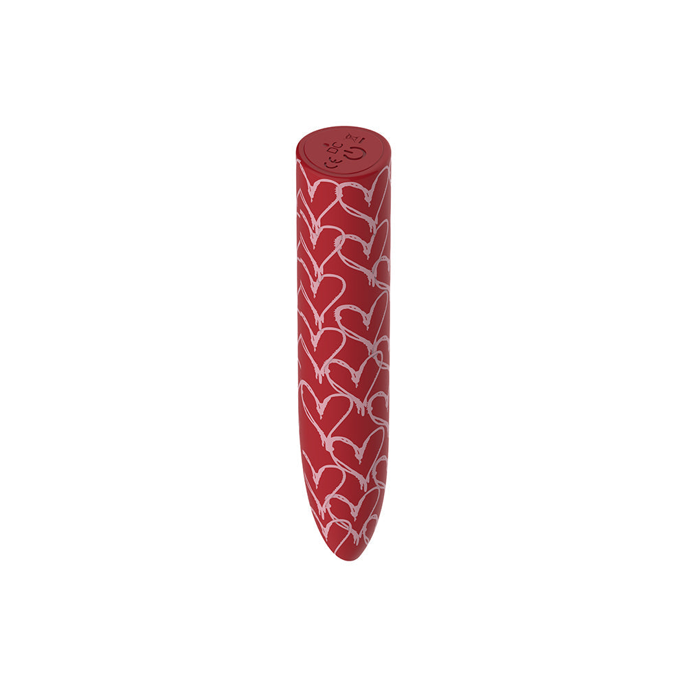 Luv Inc Hb82 Heart Bullet Vibrator Red - Fantasies Boutique