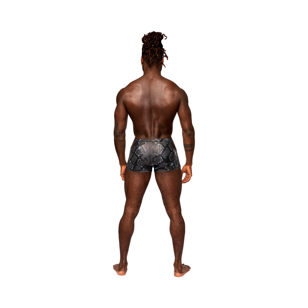 Male Power S'naked Pouch Short Black/Blue XL - Fantasies Boutique