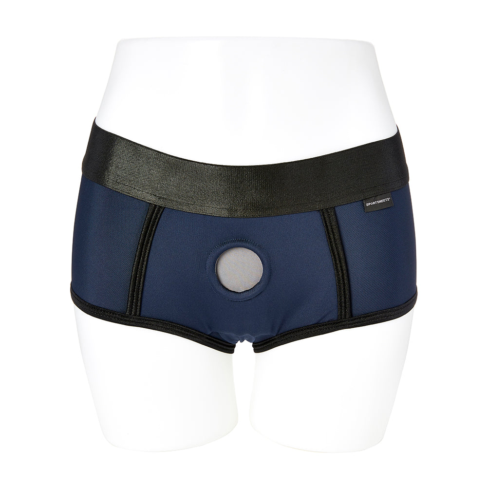 Sportsheets Em.Ex. Fit Harness Navy L - Fantasies Boutique