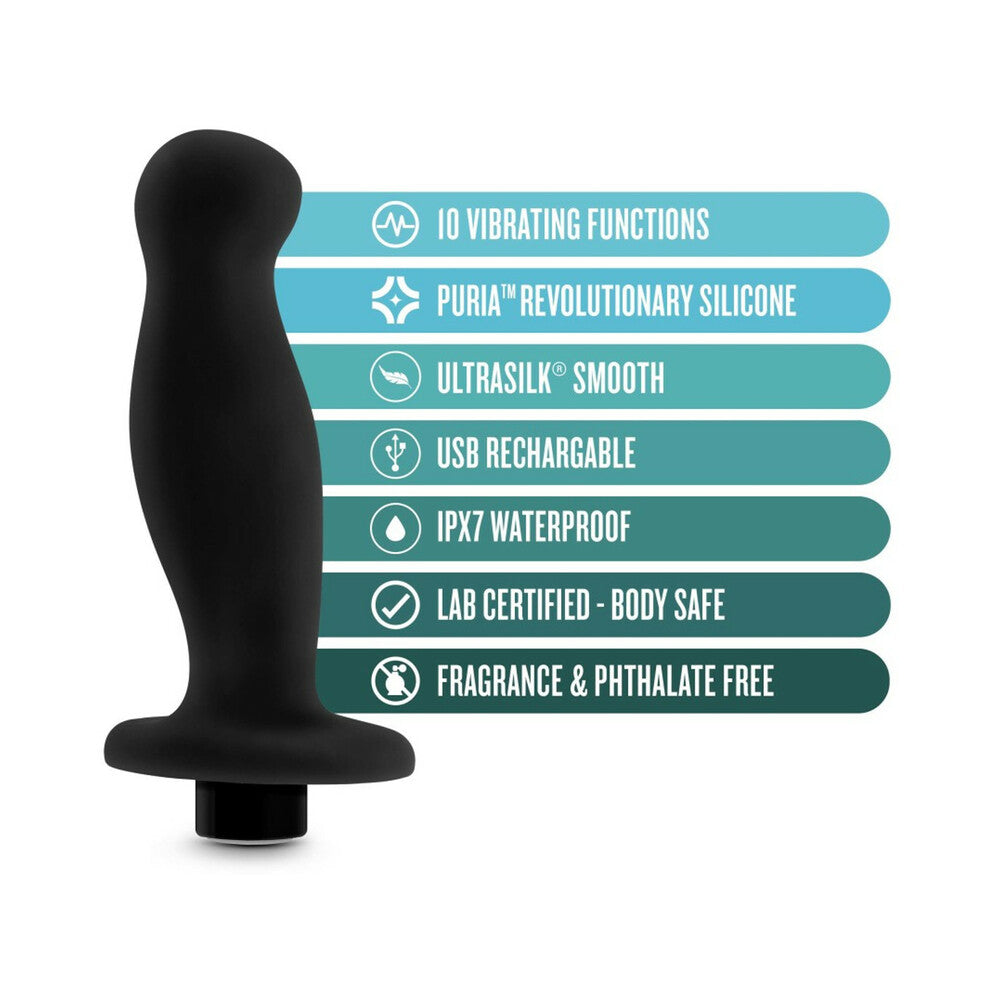 Anal Adventures Platinum Silicone Rechargeable Vibrating Prostate Massager 02 - Fantasies Boutique