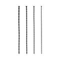Ouch! Urethral Sounding Beginner Silicone Spiral Screw Plug Set Black 3 mm / 4 mm / 5 mm / 6 mm