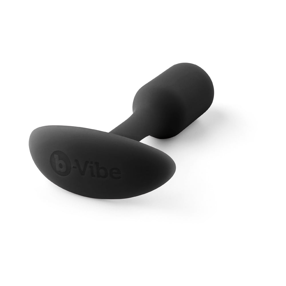 b-Vibe Snug Plug 1 Weighted Silicone Anal Plug Black - Fantasies Boutique