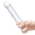 Glas 12 in. Double Ended Glass Dildo with Anal Beads