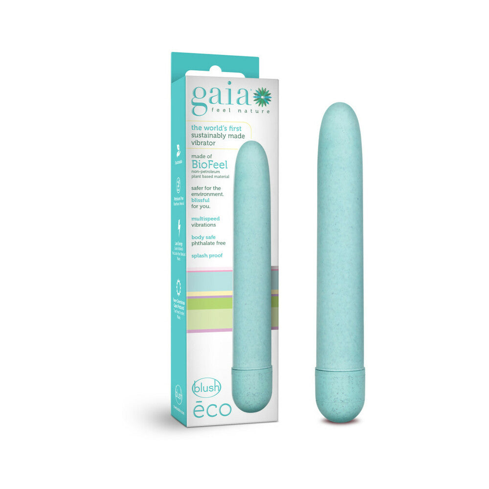 Blush Gaia Eco Slimline Vibrator Aqua - Fantasies Boutique