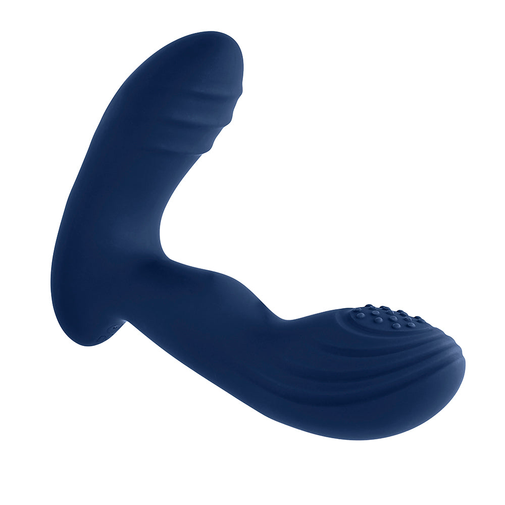 Playboy Pleasure Pleaser Warming Vibrating Prostate Massager Deep Ocean - Fantasies Boutique