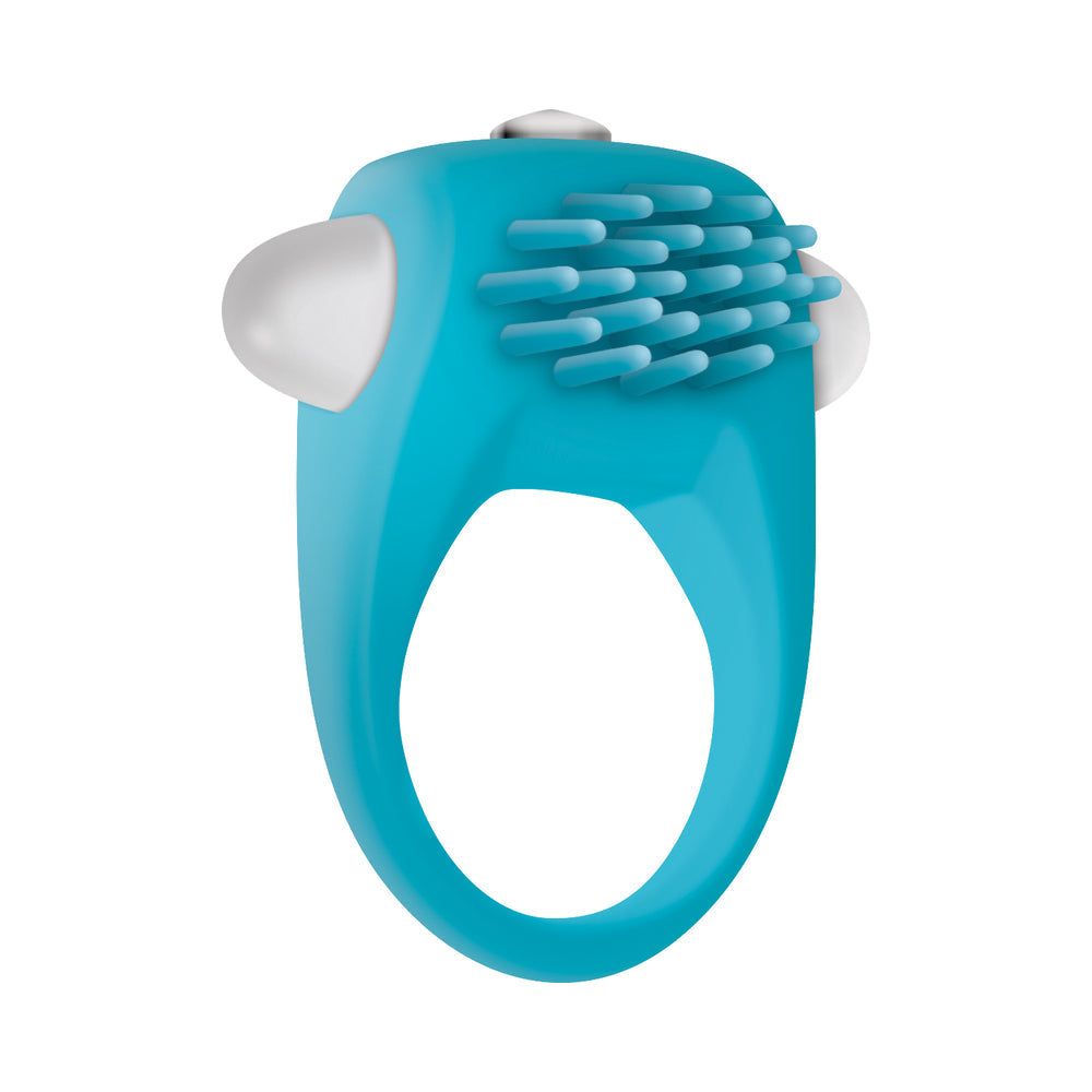 Zero Tolerance Teal Tickler Single-Speed Vibrating Silicone Cockring Teal