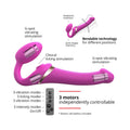 Strap-On-Me Rechargeable Remote-Controlled Multi Orgasm Bendable Strap-On Fuchsia M - Fantasies Boutique