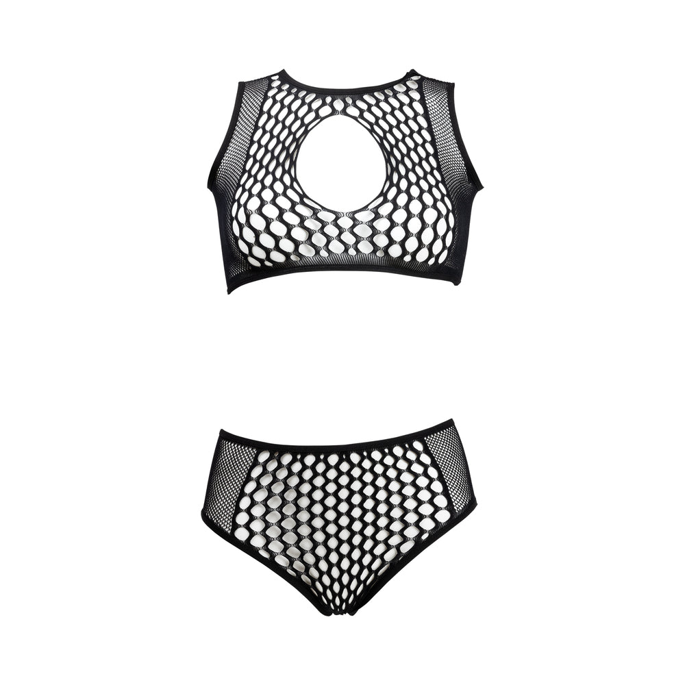 Shots Le Desir Duo Key Hole Bra Set Black O/S