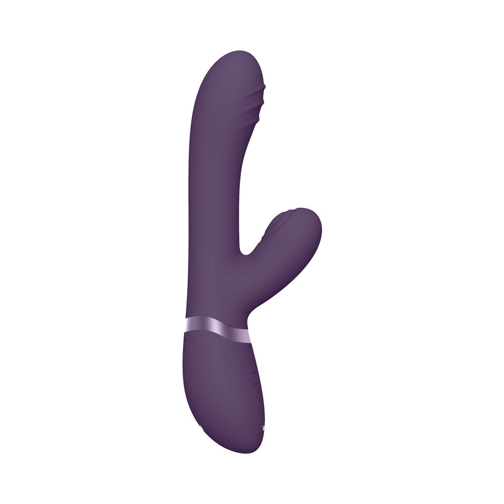VIVE TANI Rechargeable Finger Motion With Pulse-Wave & Vibrating Silicone Dual Stimulator Purple - Fantasies Boutique