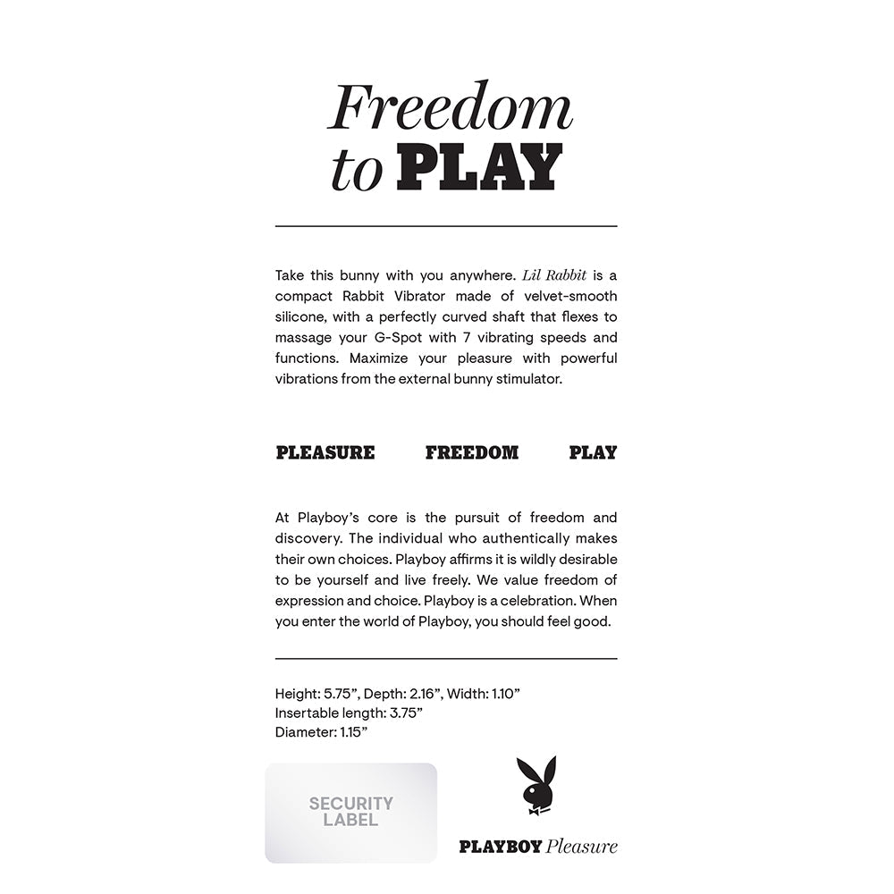 Playboy Lil Rabbit Rechargeable Silicone Dual Stimulation Vibrator Deep Teal - Fantasies Boutique