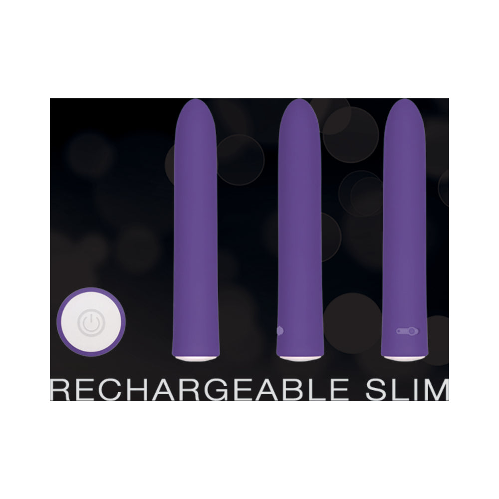 Evolved Rechargeable Sli mline Vibrator Purple - Fantasies Boutique