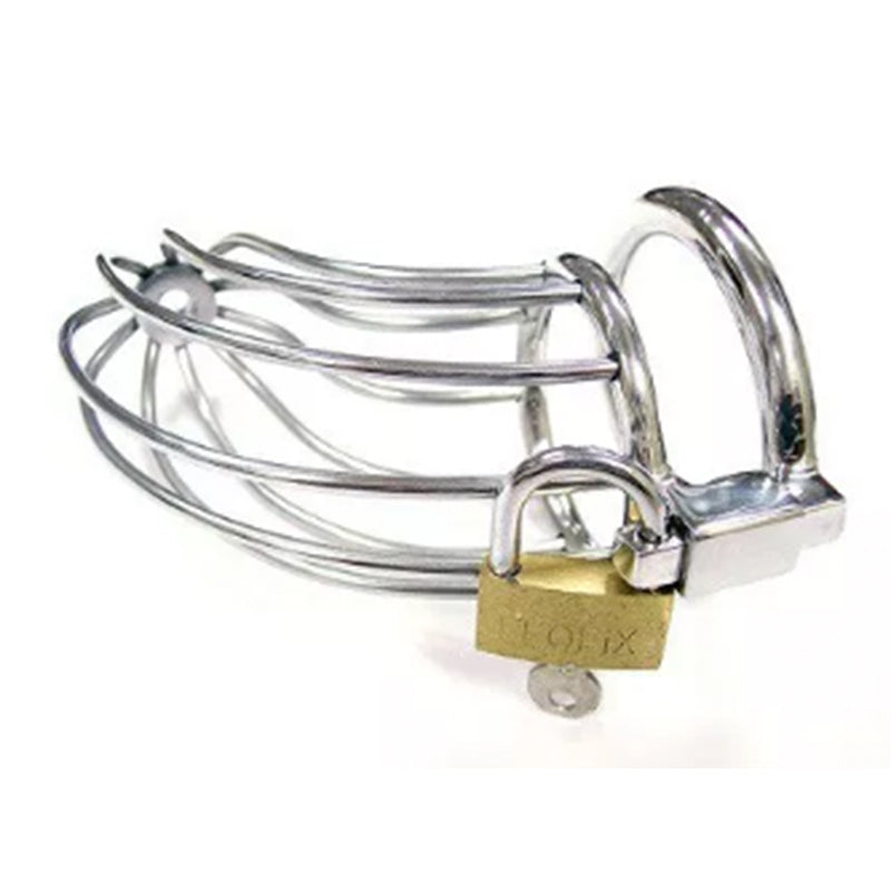 Rouge Stainless Cock Cage W/Padlock - Fantasies Boutique