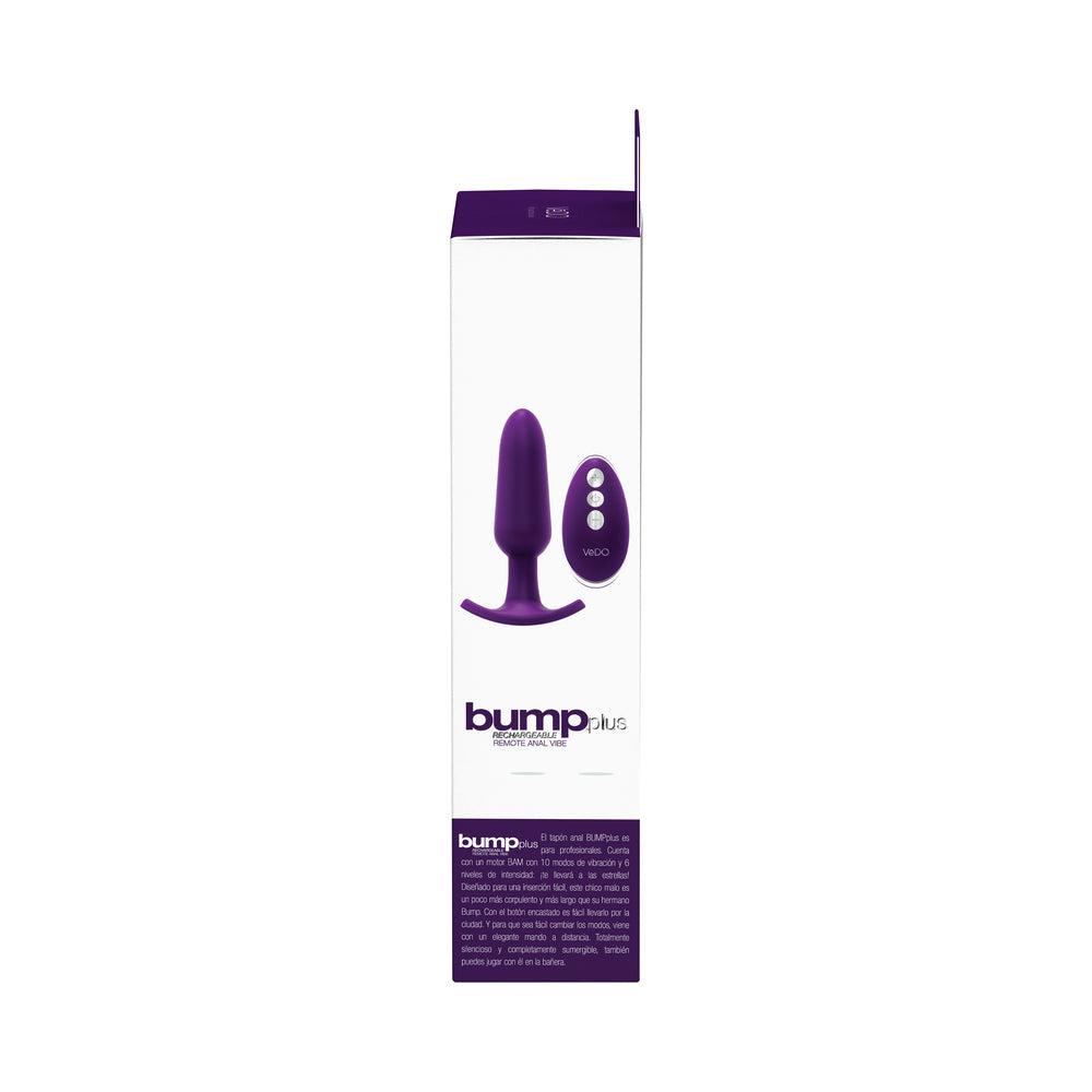 Bump Plus Rechargeable  Remote Control Anal Vibe Purple - Fantasies Boutique