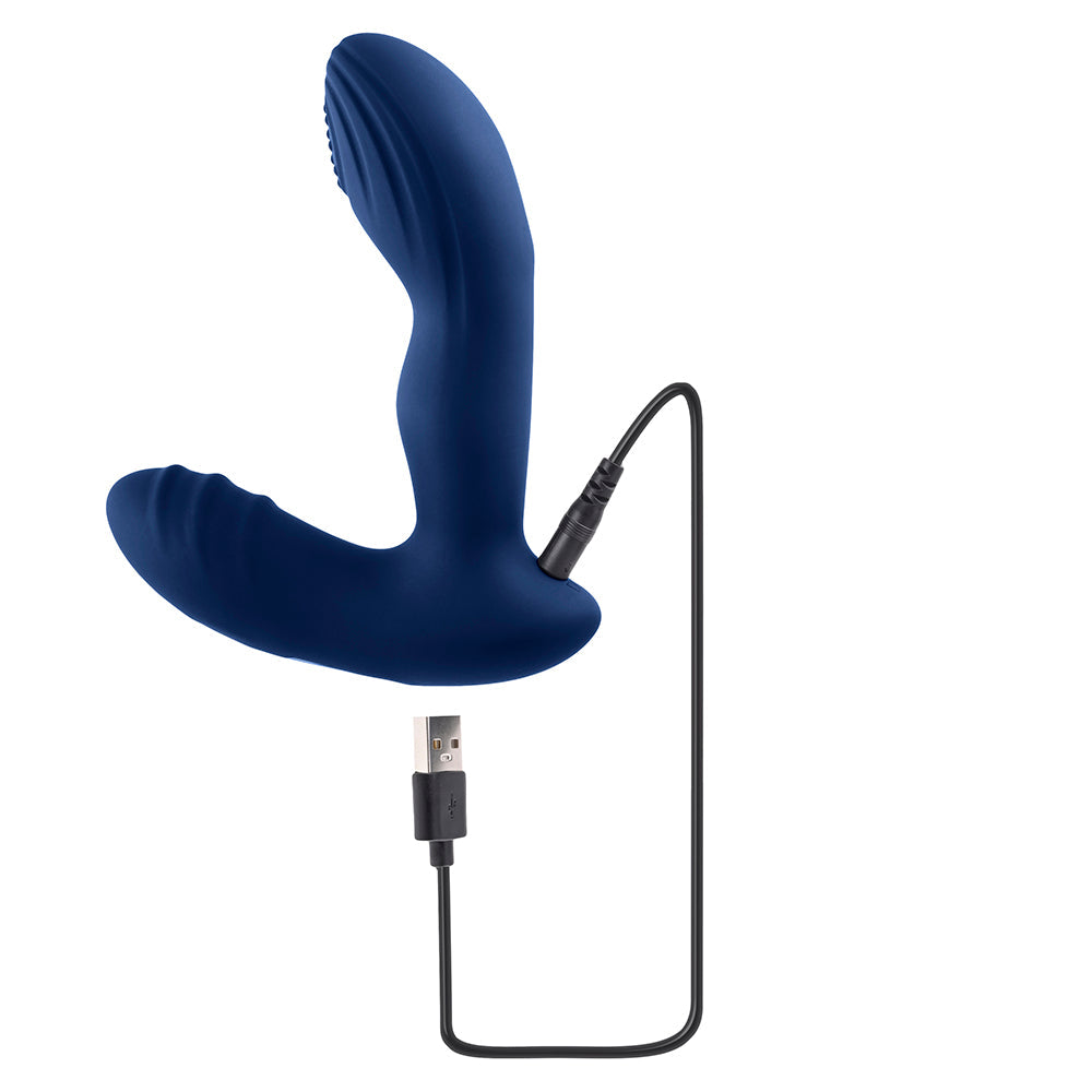 Playboy Pleasure Pleaser Warming Vibrating Prostate Massager Deep Ocean - Fantasies Boutique
