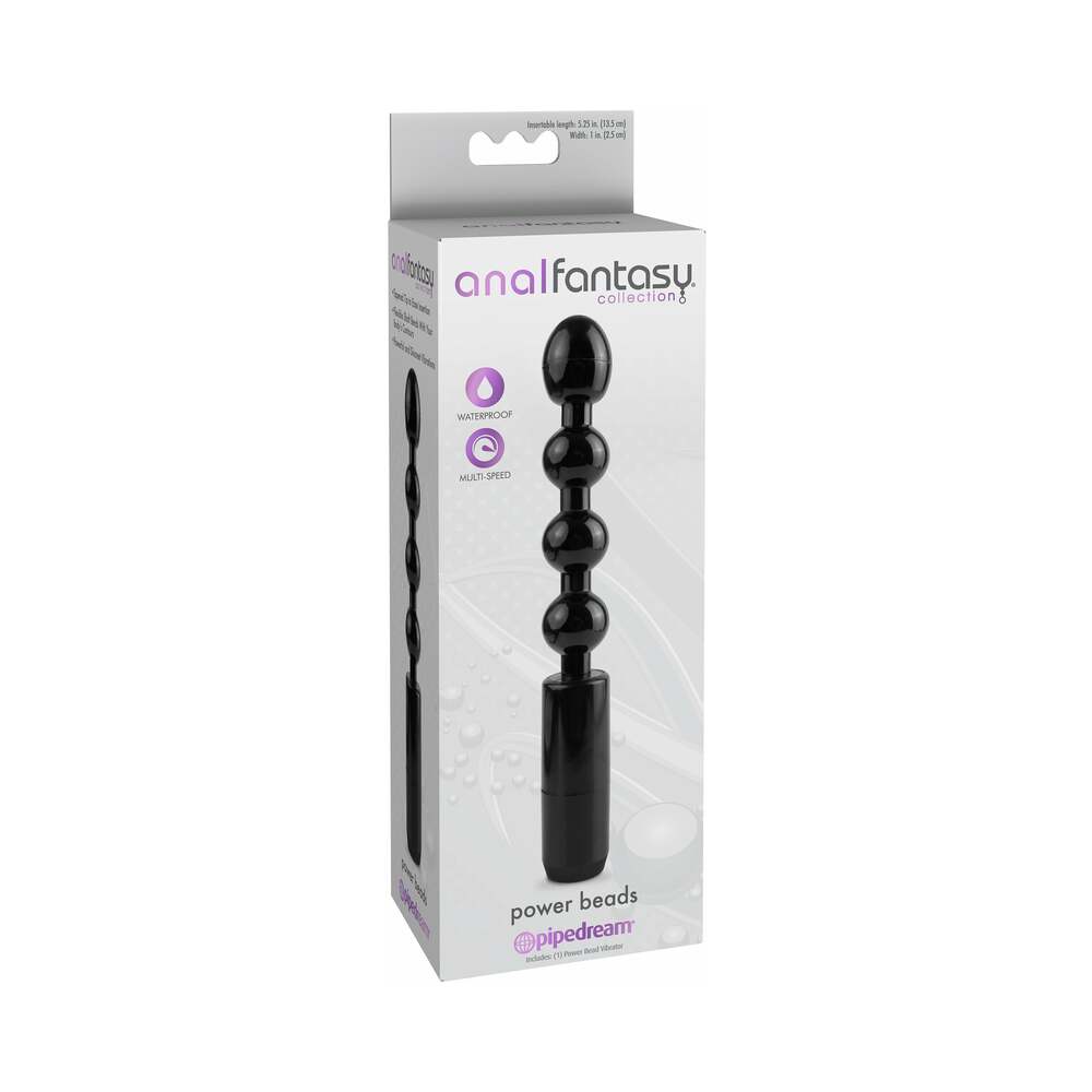 Anal Fantasy Collection Vibrating Power Beads Black - Fantasies Boutique