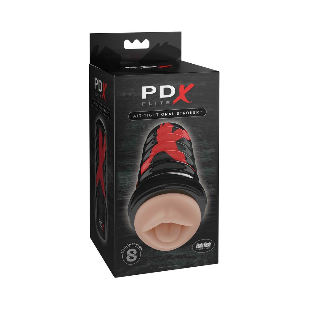 PDX Elite Air Tight Oral Stroker Beige/Black - Fantasies Boutique