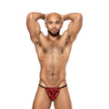 Male Power Disco Desire Posing Strap Black/Red O/S - Fantasies Boutique
