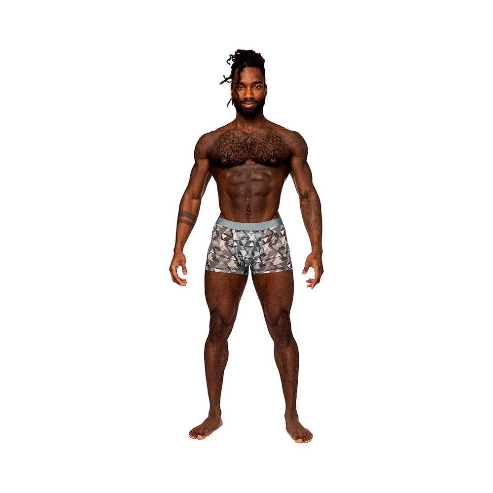 Male Power Sheer Prints Seamless Sheer Short Optical M - Fantasies Boutique