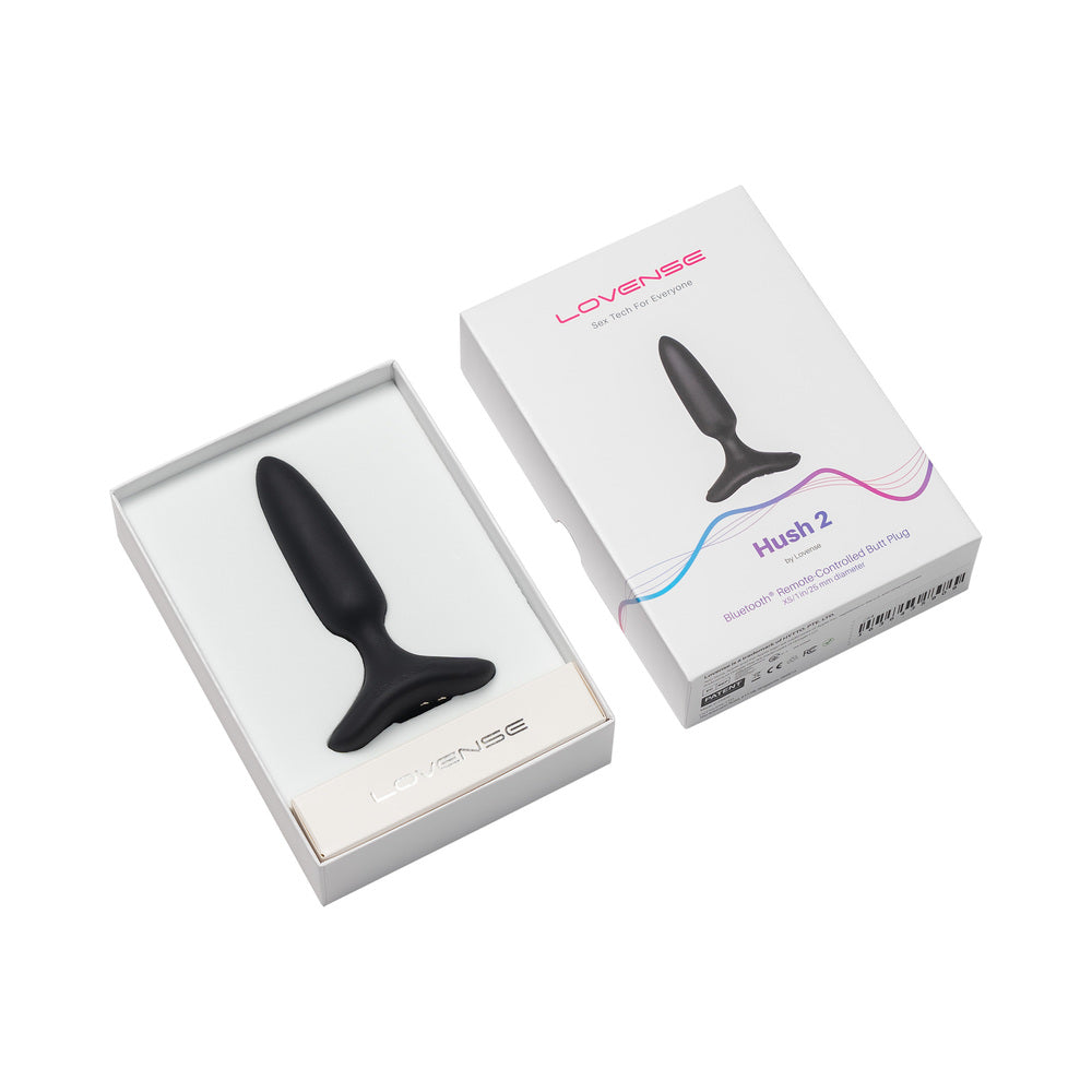 Lovense Hush 2 Bluetooth Remote-Controlled Vibrating Butt Plug XS 1 in. - Fantasies Boutique