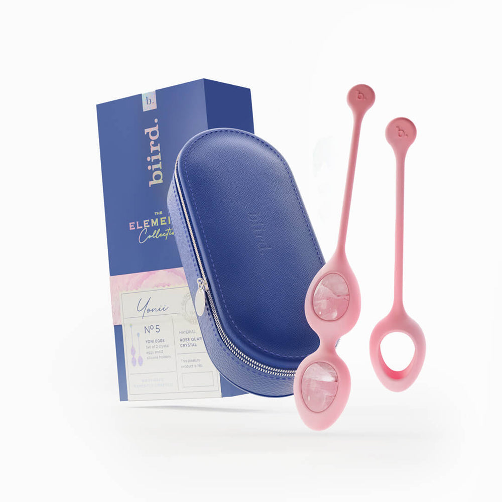 Biird Yonii 2-Piece Rose Quartz Eggs Set - Fantasies Boutique