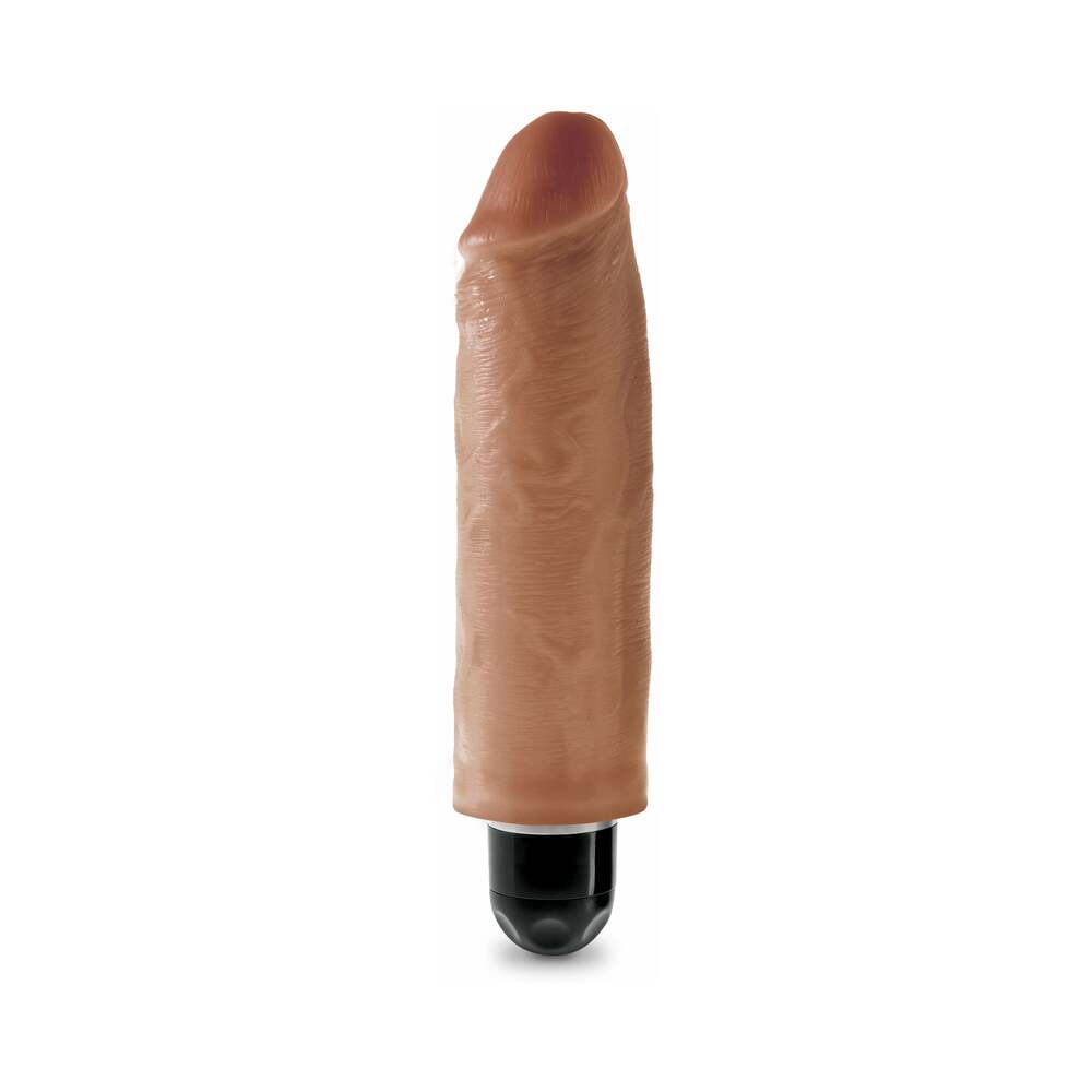 King Cock 6 in. Vibrating Stiffy Realistic Dildo Tan - Fantasies Boutique