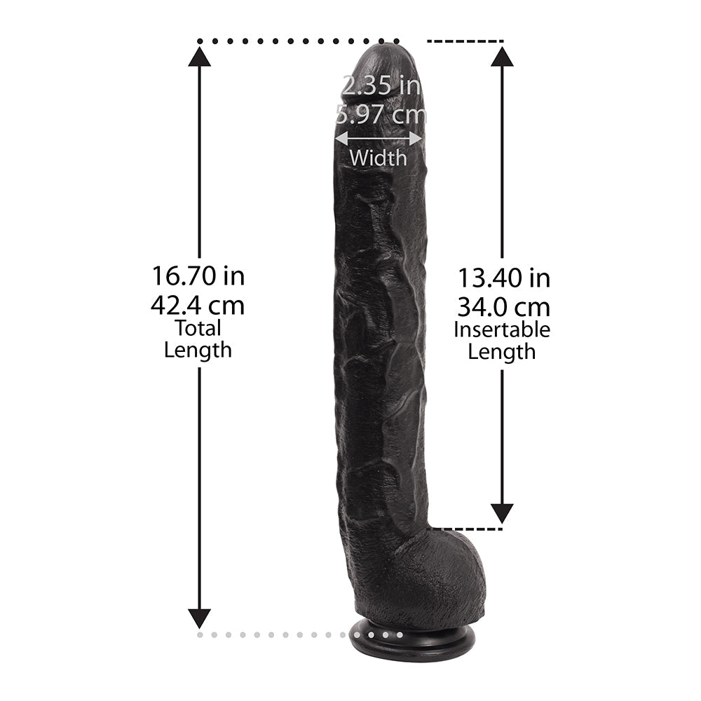 Dick Rambone: 18 in. x 2.5 in. Black - Fantasies Boutique