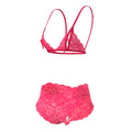 Magic Silk Get It Girl Peek-a-Boo Bralette & Split Crotch Boy Short Diva Pink Queen Size