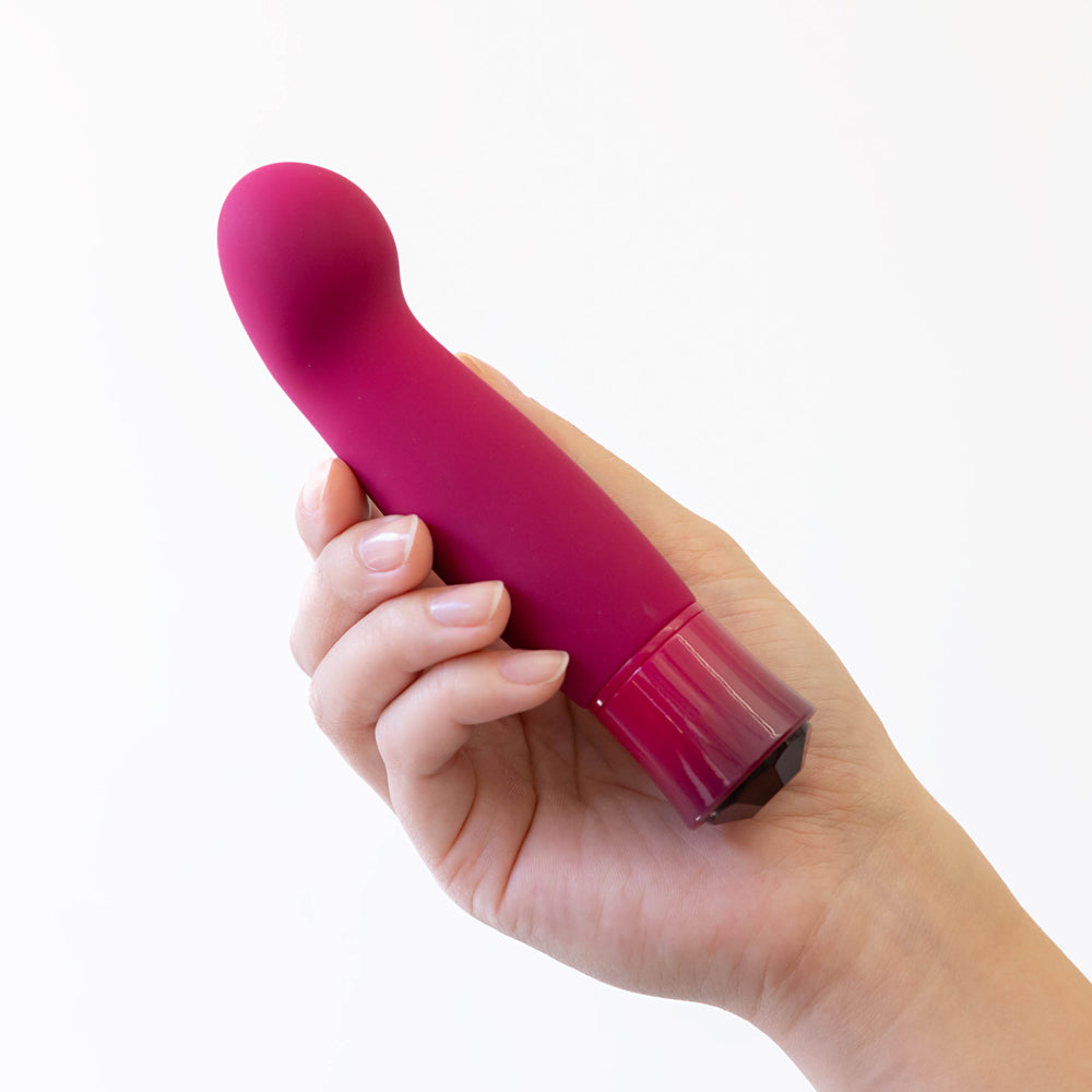 Oh My Gem Classy Rechargeable Warming Silicone G-Spot Vibrator Garnet - Fantasies Boutique