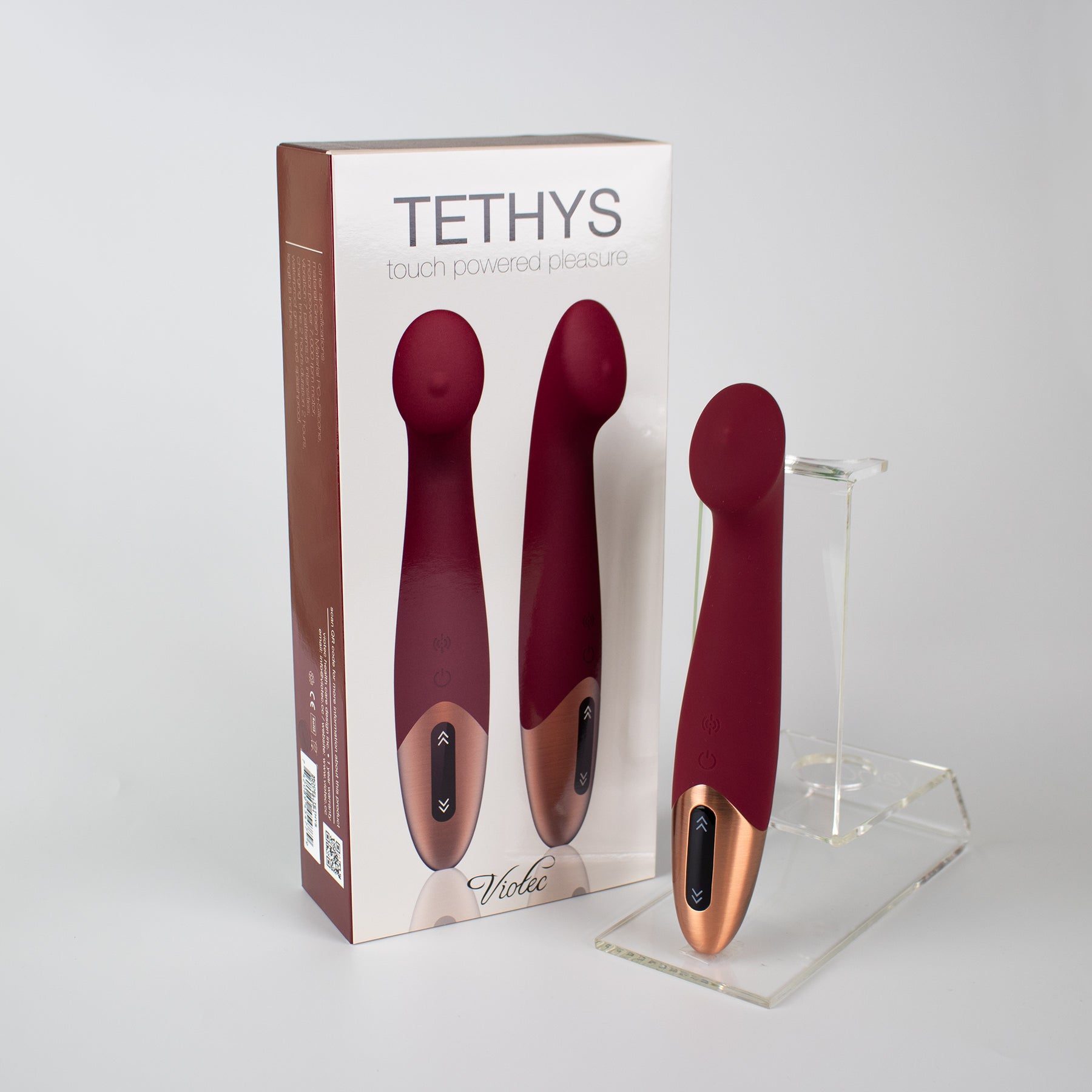 Tethys Touch Panel G-Spot Vibrator Wine Red - Fantasies Boutique
