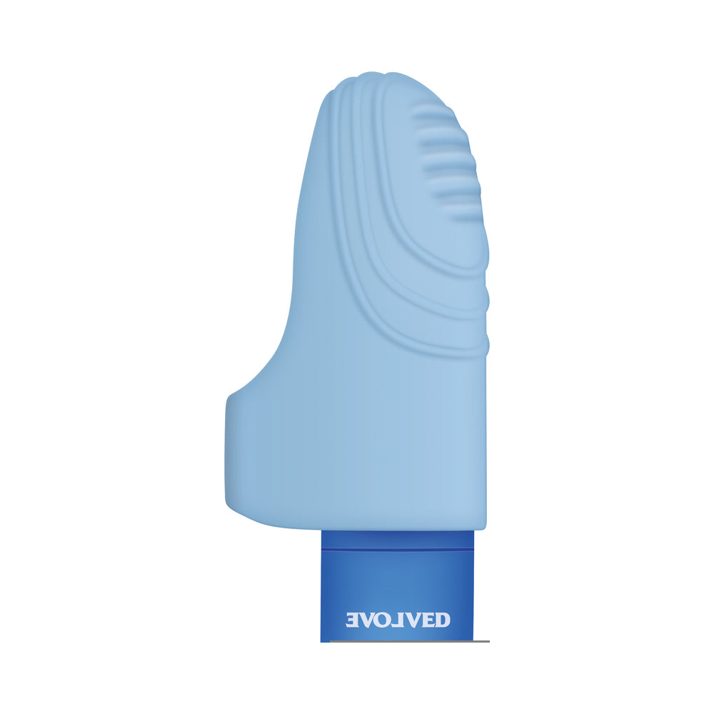Evolved Fingerlicious Rechargeable Silicone Finger Vibrator Blue - Fantasies Boutique