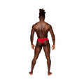 Male Power Sassy Lace Open Ring Thong Red S/M - Fantasies Boutique
