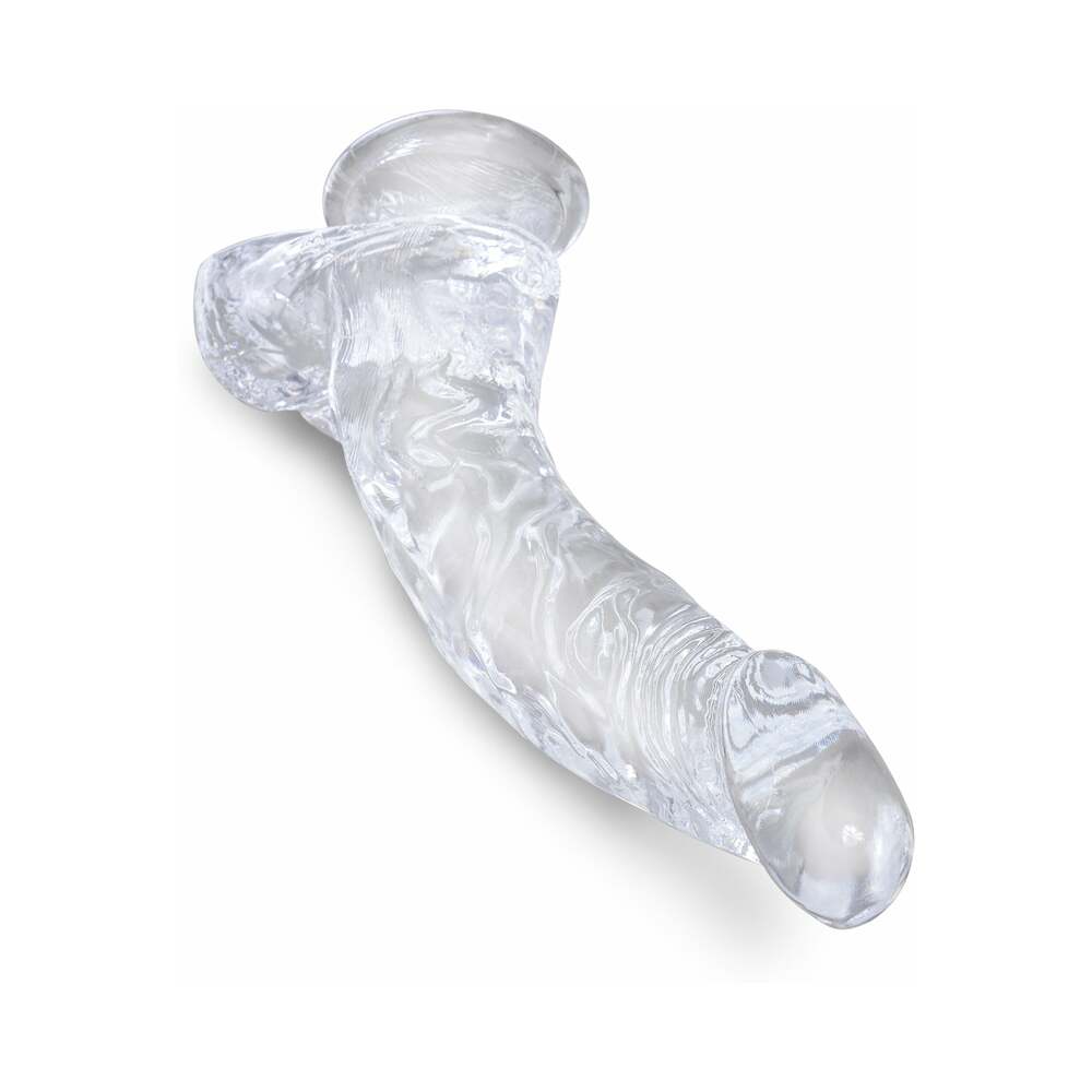 King Cock Clear 7.5 in. Cock With Balls Realistic Suction Cup Dildo - Fantasies Boutique