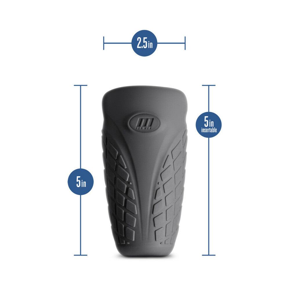 Blush M Elite Platinum Gript Silicone Stroker Black - Fantasies Boutique