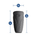 Blush M Elite Platinum Gript Silicone Stroker Black - Fantasies Boutique