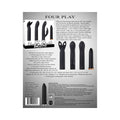 Evolved Four Play Rechargeable Silicone Bullet Vibrator and 3-Piece Sleeve Set Black - Fantasies Boutique
