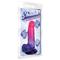 Shades Large 8in Jelly TPR Gradient Dong Pink and Plum - Fantasies Boutique