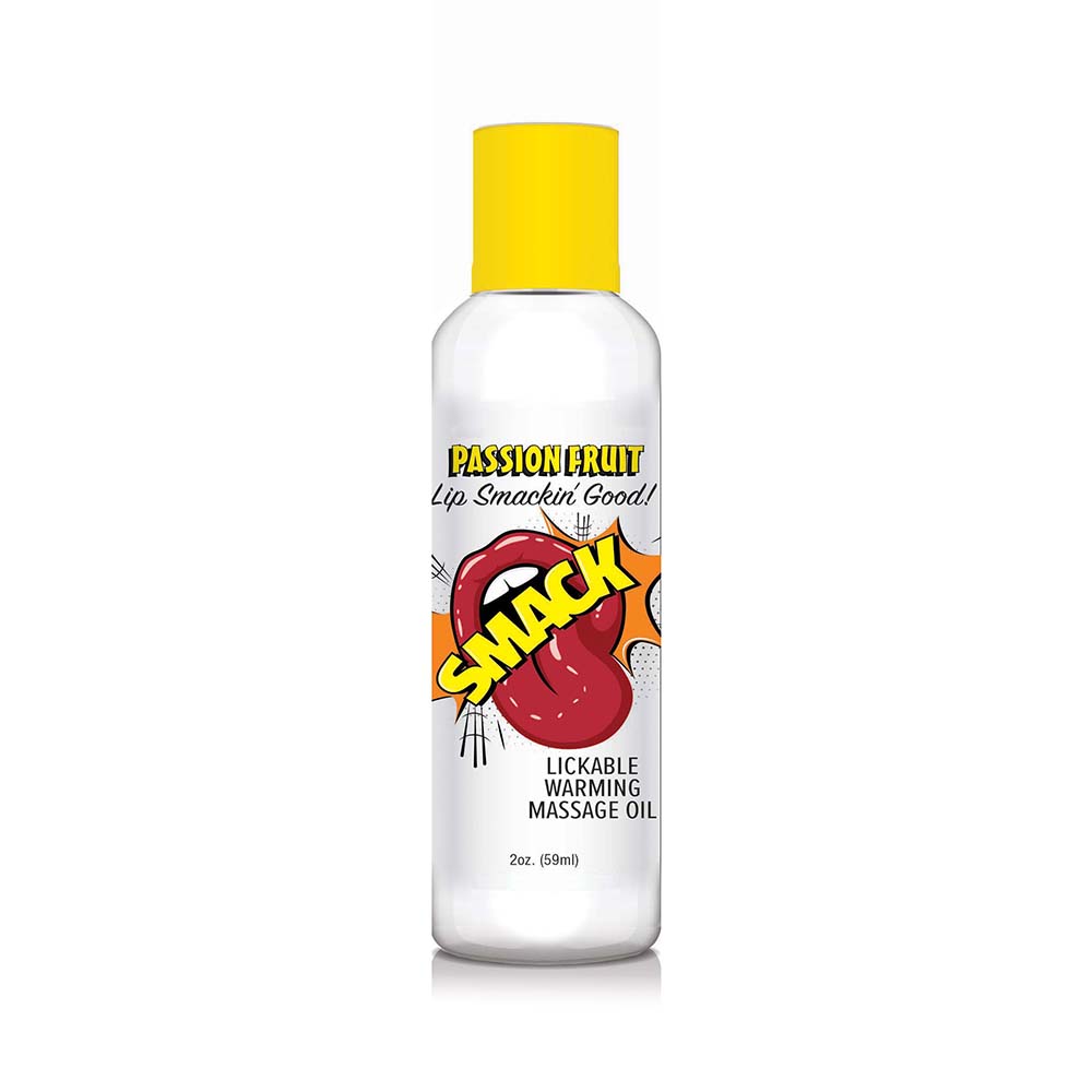 Smack Lickable Massage Oil Passion Fruit 2 oz. - Fantasies Boutique