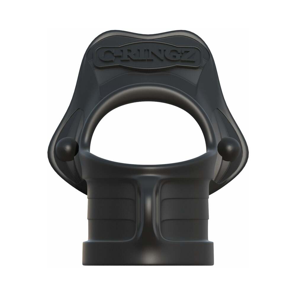 Fantasy C-Ringz Rock-Hard Ring & Ball Stretcher Silicone Sling Black