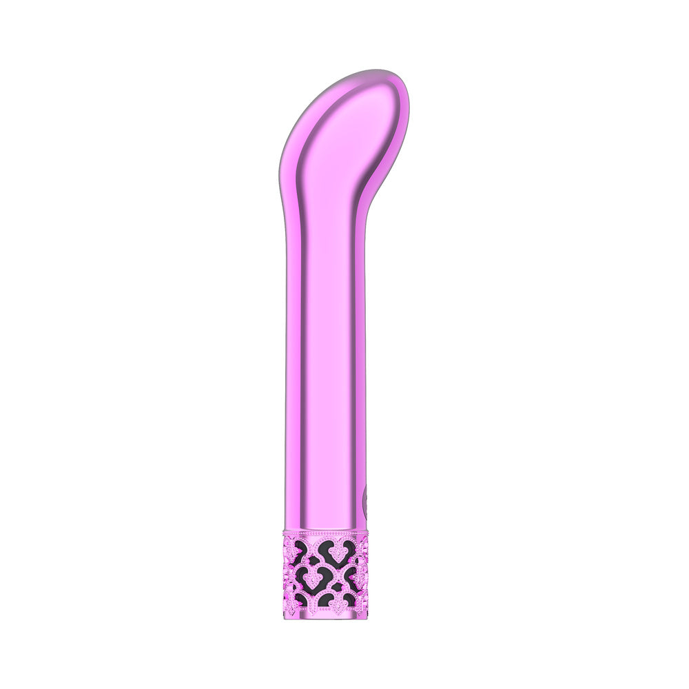 Shots Royal Gems Jewel Rechargeable Curved ABS Bullet Vibrator Pink - Fantasies Boutique