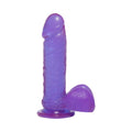 Crystal Jellies 7 in. Realistic Cock with Balls Purple - Fantasies Boutique