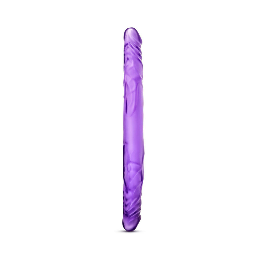 B Yours 14 in. Double Dildo Purple - Fantasies Boutique