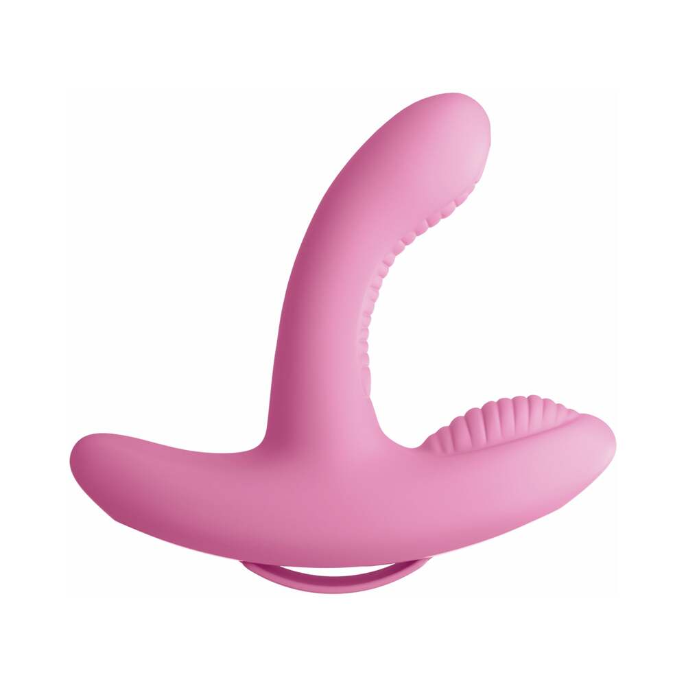 Pipedream 3Some Rock n' Grind Dual Stimulation Silicone Vibrator Pink - Fantasies Boutique