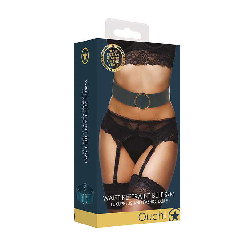 Ouch! Halo Ringed Waist Restraint Belt Green S/M - Fantasies Boutique