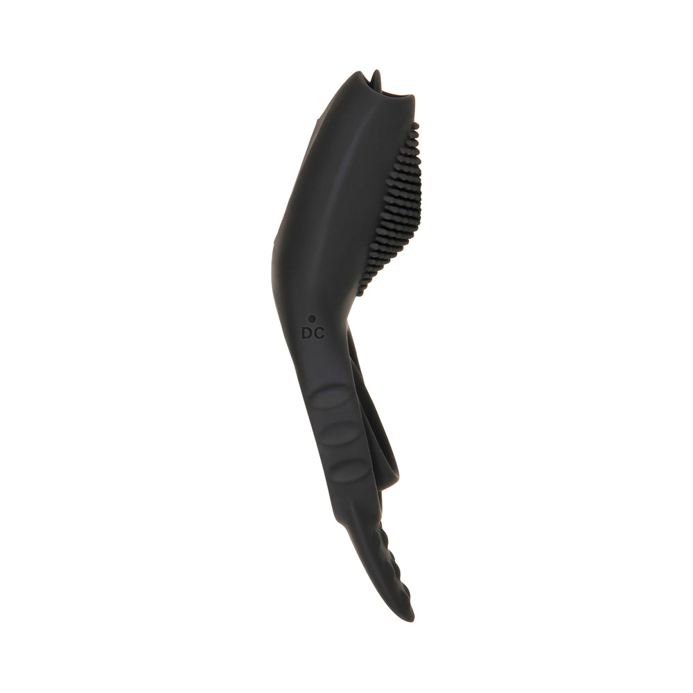 Zero Tolerance Mr. Flicker Remote-Controlled Flicking Tongue Vibrating Cockring Black - Fantasies Boutique