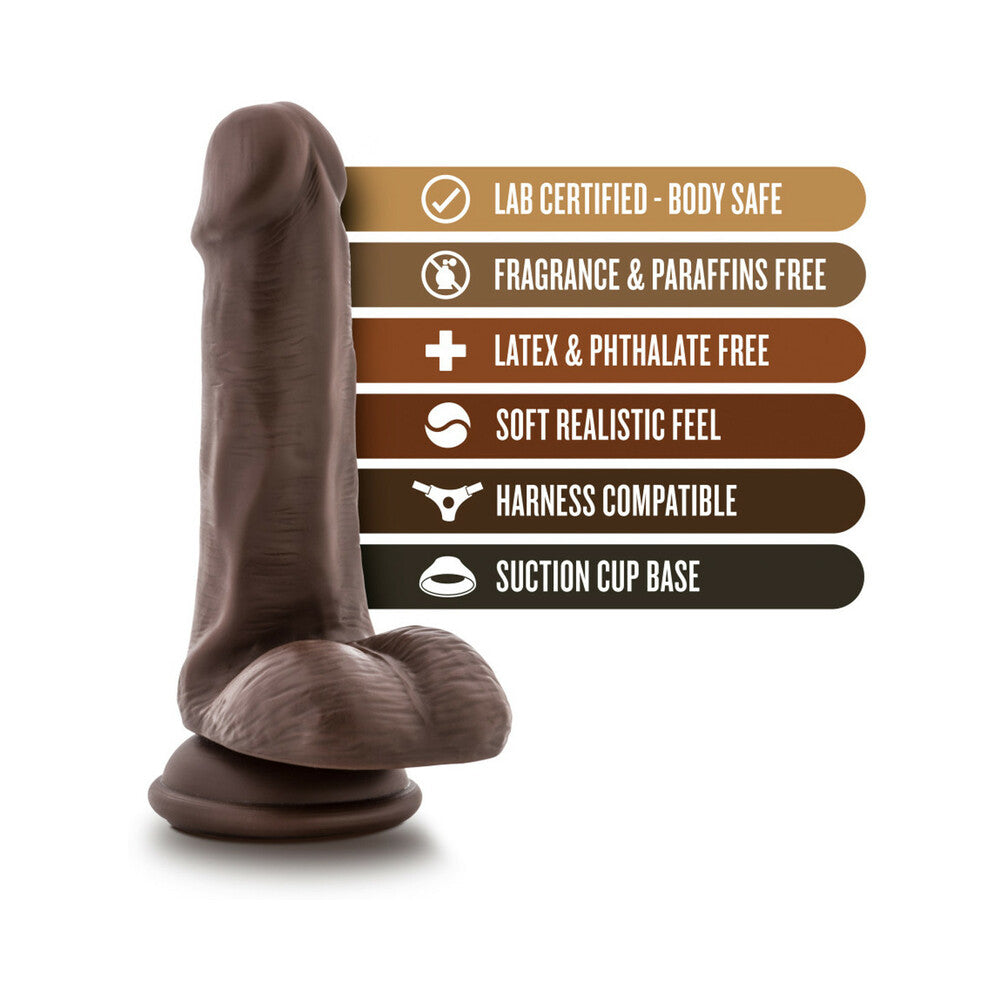 Loverboy Top Gun Tommy Realistic 6 in. Dildo with Balls Brown - Fantasies Boutique