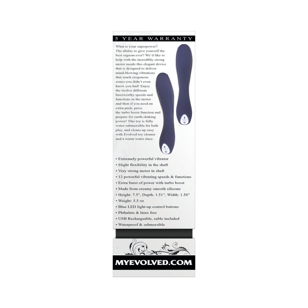 Evolved Coming Strong Rechargeable Silicone G-Spot Vibrator Purple - Fantasies Boutique