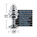 Nixie Ribbed Metal Butt Plug Honey Dipper Large