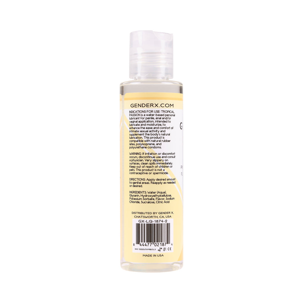 Gender X Tropical Passion Pineapple & Coconut Flavored Water-Based Lubricant 4 oz. - Fantasies Boutique